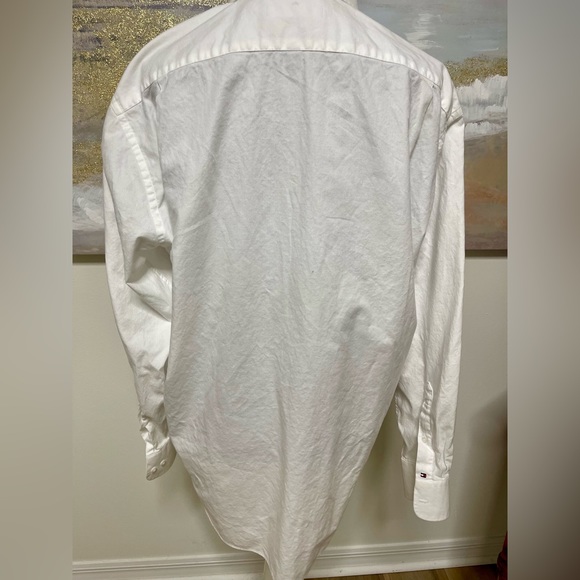 Tommy Hilfiger Men’s dress shirt, White, Size 16 1/2, 34/35 L, Regular Fit - Picture 3 of 6